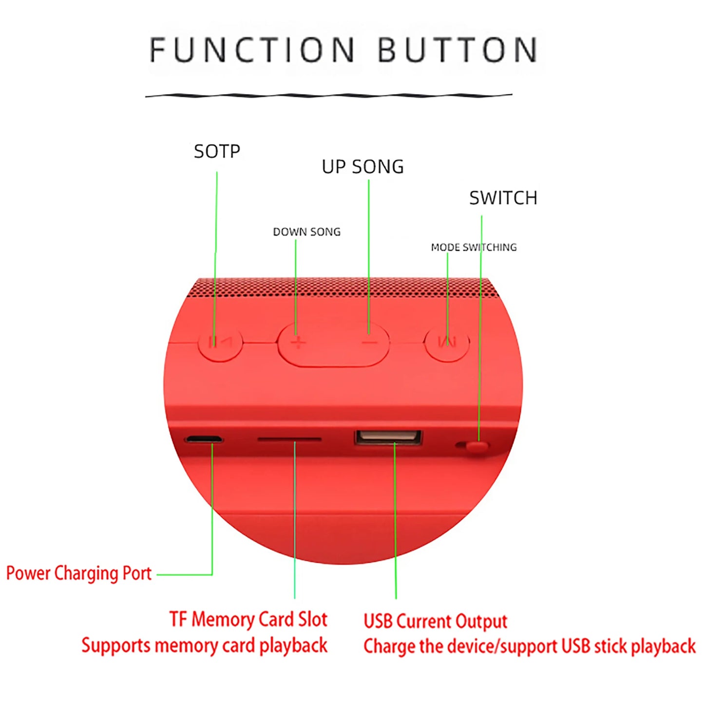 J006 Caixa de som Bluetooth sem fio