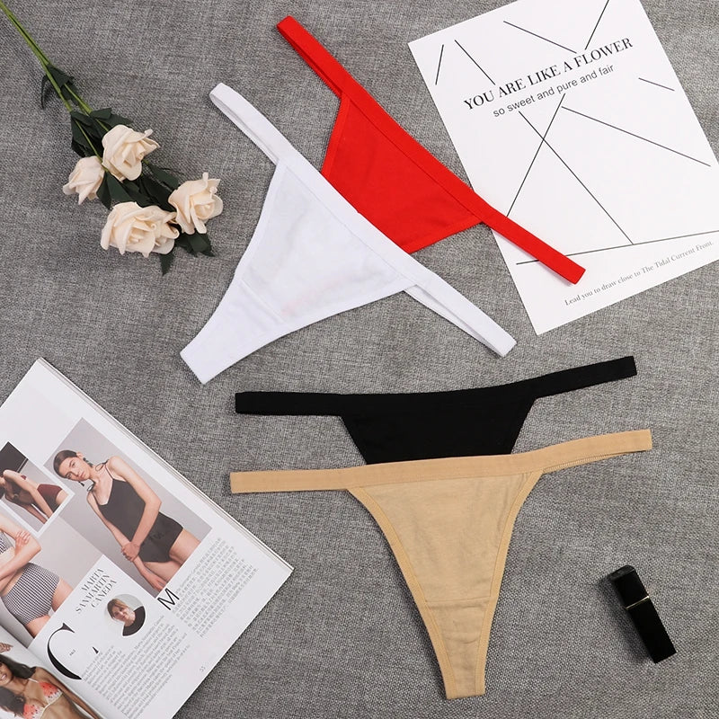 3 pçs algodão lingerie cintura baixa sem costura confortável